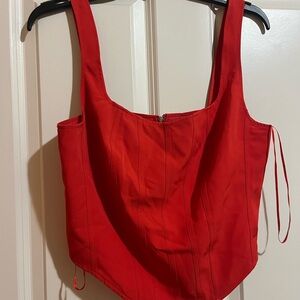 Red Women’s Corset Top size Large